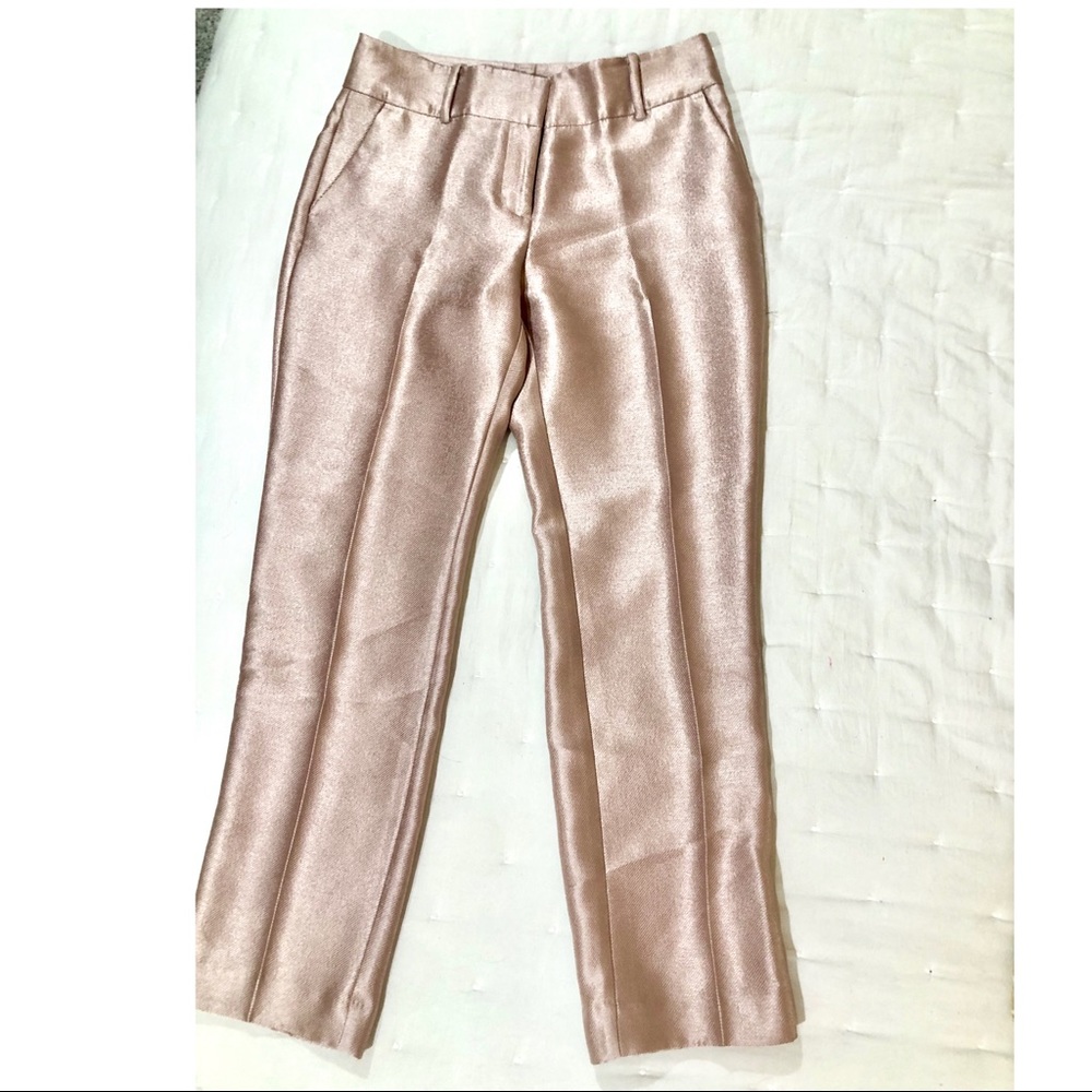 Ann Taylor Signature Rose Gold Ankle Pants